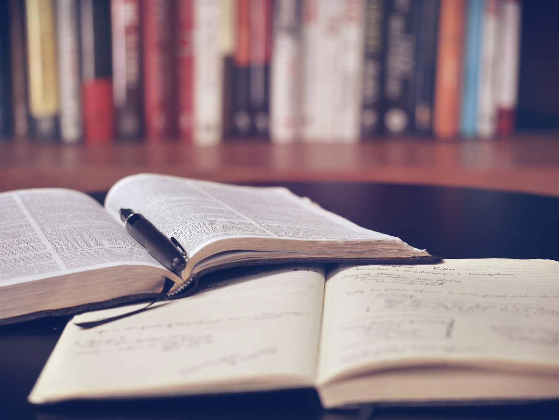 Books and study desk